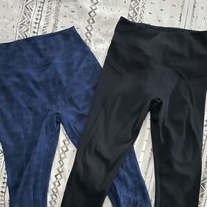 Buffbunny Black and Blue Patterned Leggings